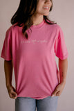 He Holds All Together Tee - Pink | Women's Christian Tee (M, L)
