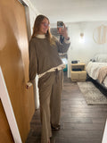 Striped Mock Neck Trim Set (S-3XL)