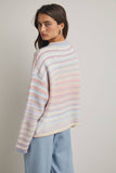 Rainbow Button Up Sweater Cardigan