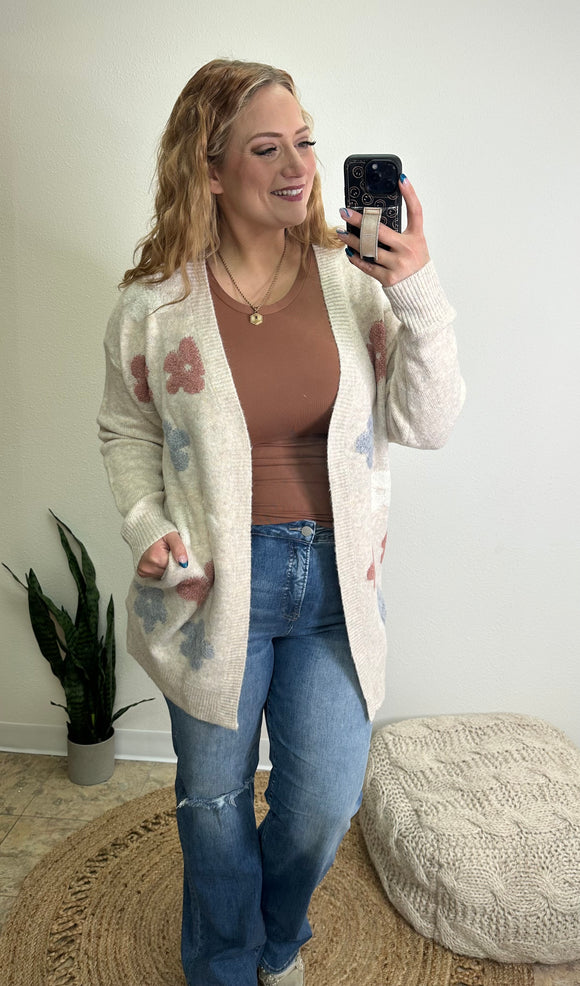 Puff Flower Cardigan