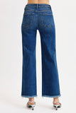 Risen-Tummy Control High Rise Ankle Straight Denim