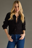 Super Soft Button Up- Black (S-XL)