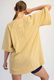 Mineral Washed Oversized Tee, Dandelion