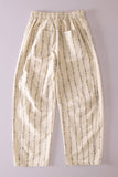 Floral Print Lightweight Denim Barrel Pants (S-L)