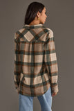 Tan, Dk. Green & Rust Plaid Button Up