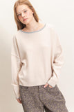 Relaxed Wide Neck Knit Sweater (S-L)