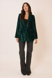 Crushed Velvet Blazer, Hunter Green (S, L, 3x)