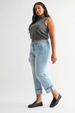 Mica- Mid Rise Cuffed Straight Denim (5,11,14w-18w)