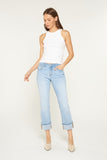 Mica- Mid Rise Cuffed Straight Denim (5,11,14w-18w)