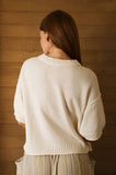 Raw Edge Short Sleeve Knit Cardigan, Natural