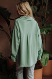 Dusty Mint Washed Soft Button Up