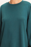 Oversized Crew Neck Top, Deep Green (S-L)