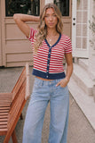 Americana Star Ribbed Cardigan