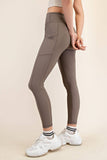 Nylon Rib Leggings With Pockets- Nomad (S, L)