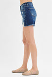 Risen- High Rise Distressed Mid Thigh Shorts