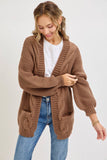 Chunky Cable Knit Cardigan (M, L)