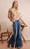 Floral Print Short Sleeve Cardigan