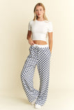 Checkered Straight Leg Lounge Pant