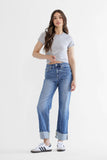 Mica- Super High Rise Relaxed Straight Cuffed Denim (0,14w,16w)