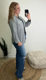 Soft Textured Jacket, Heather Grey