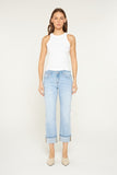 Mica- Mid Rise Cuffed Straight Denim (5,11,14w-18w)