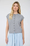 Raw Edge Sleeveless Lightweight Cardigan, Butter Yellow (S-L)