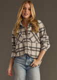 Lt. Gray & Charcoal Plaid Button Up