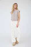 Raw Edge Sleeveless Lightweight Cardigan, Butter Yellow (S-L)