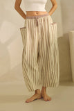 Textured Cropped Pants, Mocha