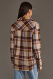 Dk. Brown, Blue & Pink Plaid Button Up