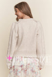 Soft Knit Eyelet Design Button Cardigan (S-3x)