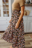 Tiered Maxi Skirt, Persimmon