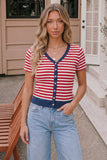 Americana Star Ribbed Cardigan