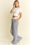 Checkered Straight Leg Lounge Pant