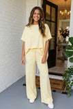 LAS-LIVE Drawstring High Waist Pants Loungewear Set (S-XL)