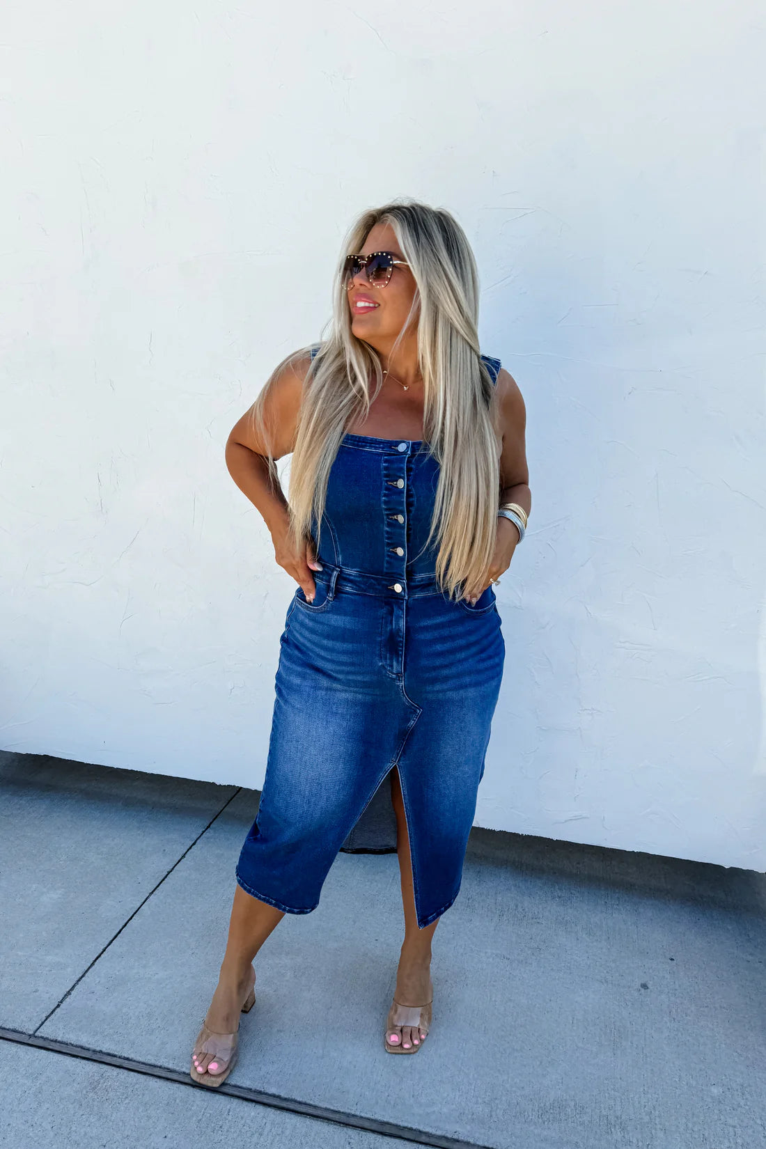 Frankie Overall Denim Dress (3x) Camora Clothing Co. Frankie Overall Denim Dress (3x) Camora Clothing Co.