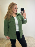 Soft Textured Jacket, Forest Green