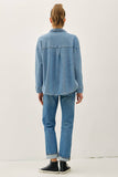 Lightweight Button Shacket- Denim (s/m, m,l)