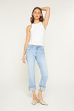Mica- Mid Rise Cuffed Straight Denim (5,11,14w-18w)