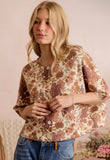 Floral Print Short Sleeve Cardigan