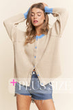 Ribbed Button Down Casual Cardigan (S,M,L)