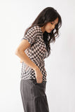 Checker Mesh Short Sleeve, Black (S-L)