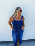 PREORDER- FRANKIE OVERALL DENIM DRESS