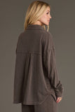 Cocoa Washed Soft Button Up