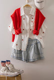 Lemon Embroidery Oversized Gauze Top (S-3x)