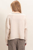 Relaxed Wide Neck Knit Sweater (S-L)