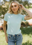 Short Sleeve Ribbed Tee-Tropical Breeze (XS-2x)