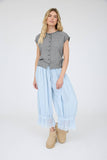 Raw Edge Sleeveless Lightweight Cardigan, Butter Yellow (S-L)
