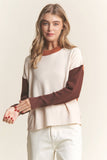 High Round Neck Soft Knit Sweater Top (M)
