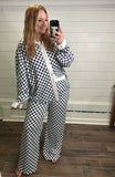 Checkered Straight Leg Lounge Pant